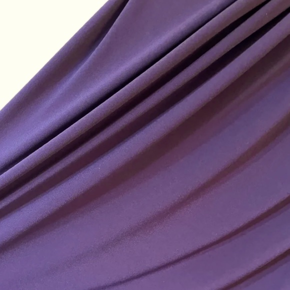 David's Bridal Purple One Shoulder Maxi Dress, 20 - Picture 6 of 11